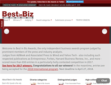 Tablet Screenshot of bestinbizawards.com